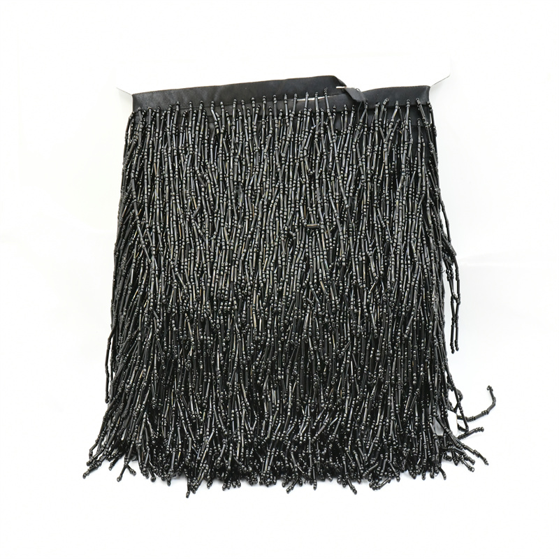 1yard 10cm wide glass Beaded F - مراجعة Beaded Trim Fringe وسعره