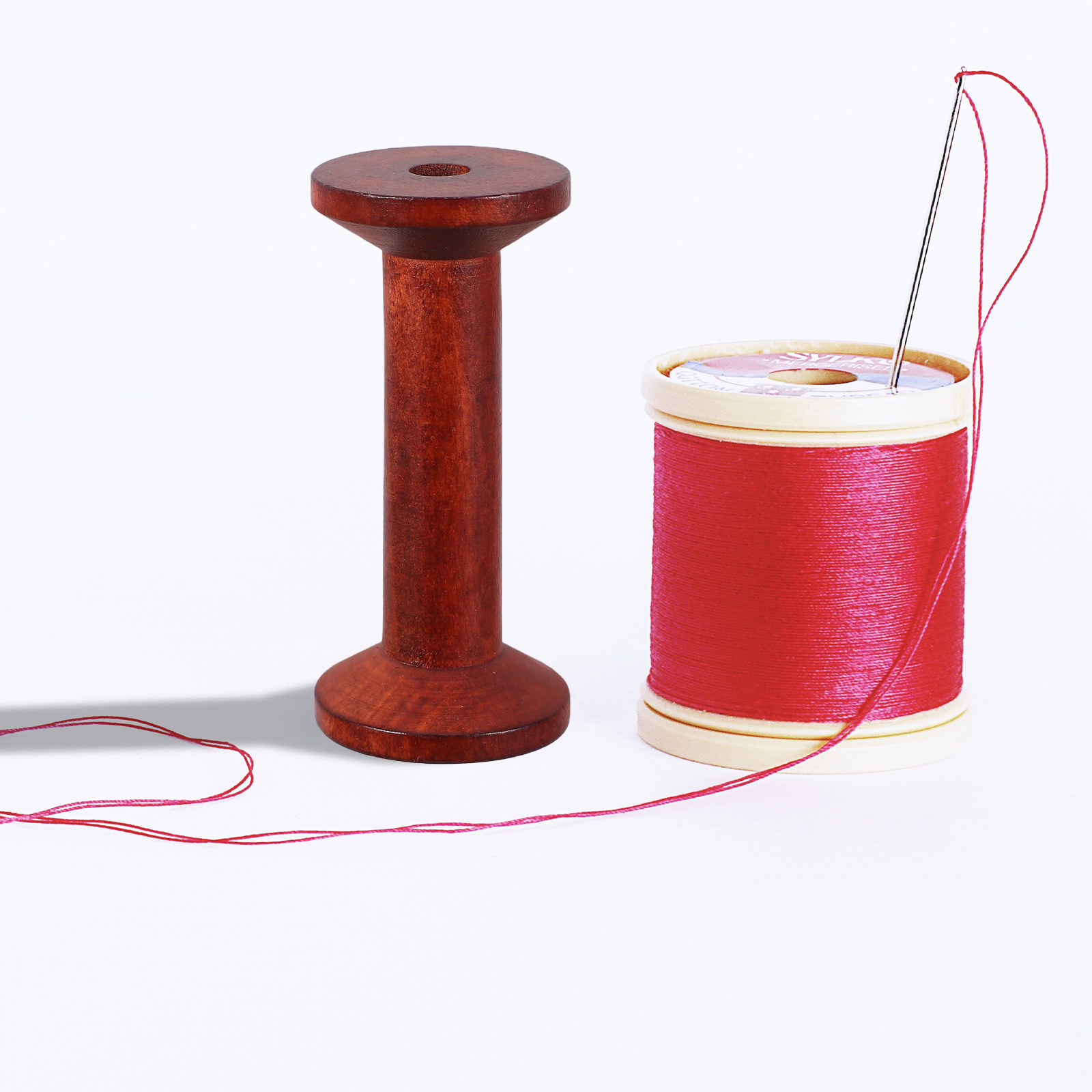 6Pcs Wooden Empty Spools for C - مراجعة Embroidery Craft وسعره