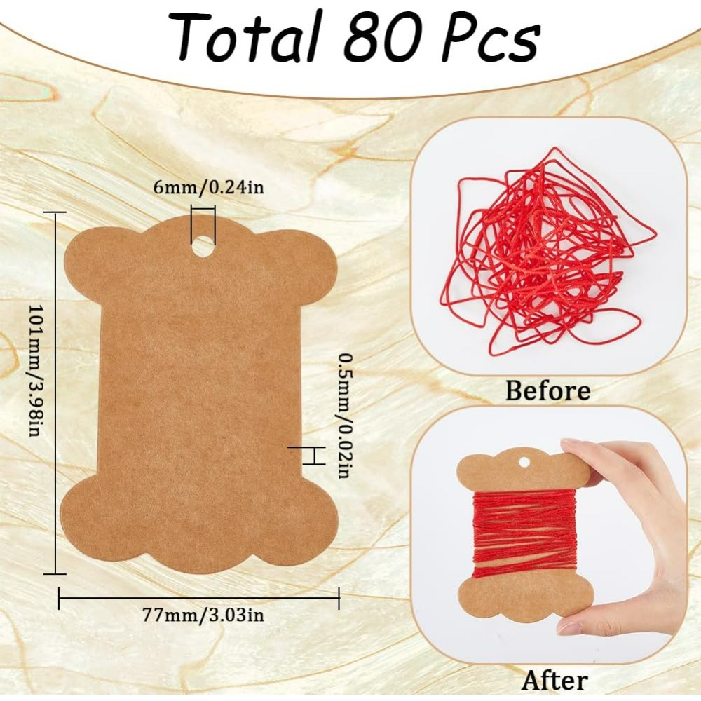80Pcs Embroidery Thread Cardbo - مراجعة Organza Ribbon Spool وسعره