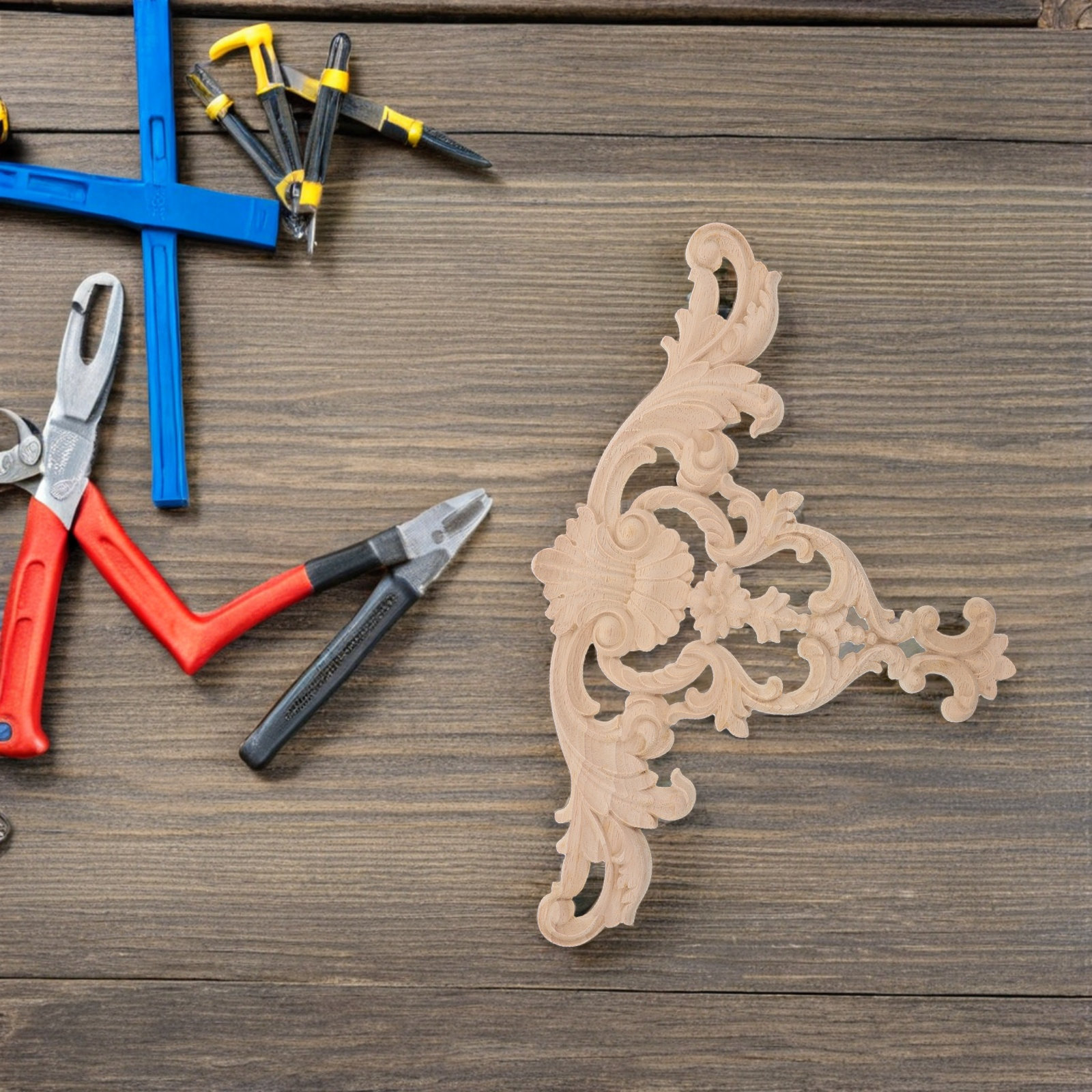 Wood Carved Appliques for Furn - مراجعة Craft Embellishment وسعره