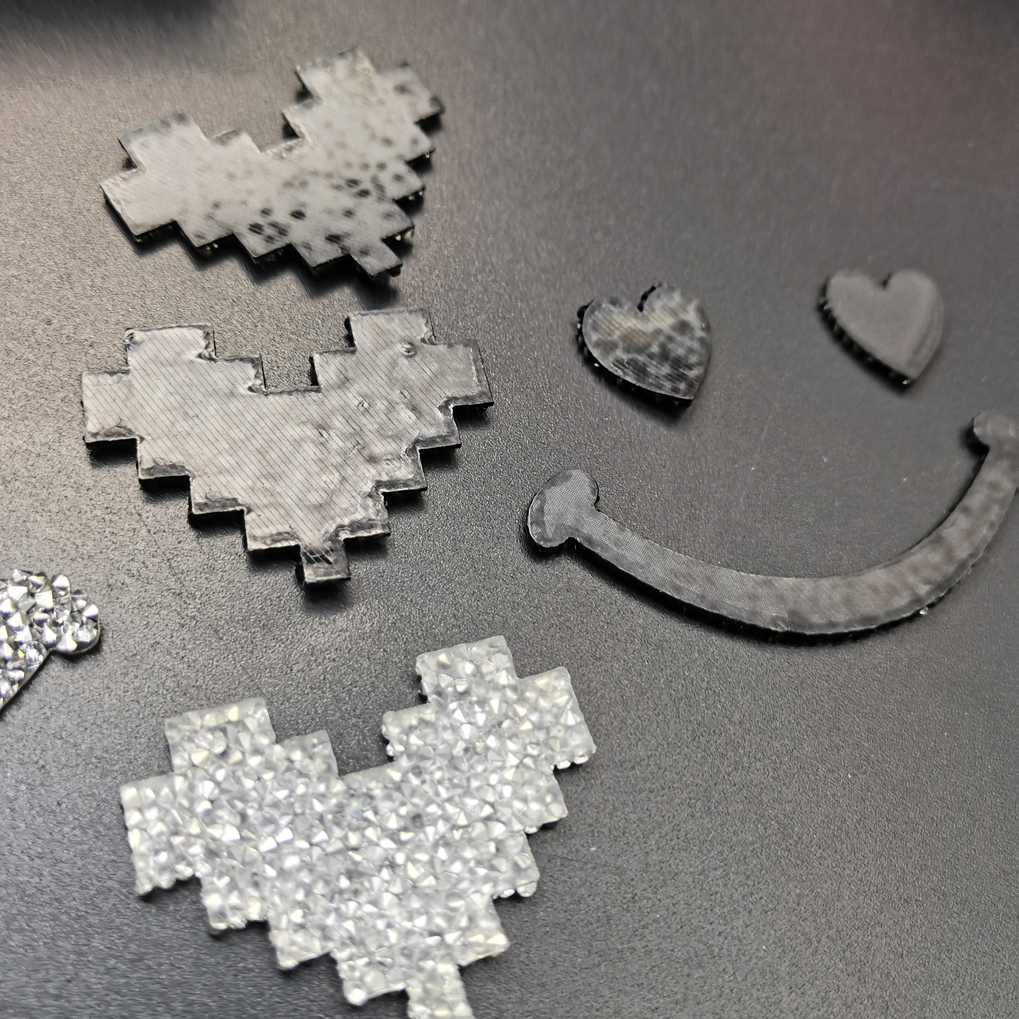 New 3colors Glitter Heart Smil - مراجعة Hotfix Rhinestone Sheet وسعره