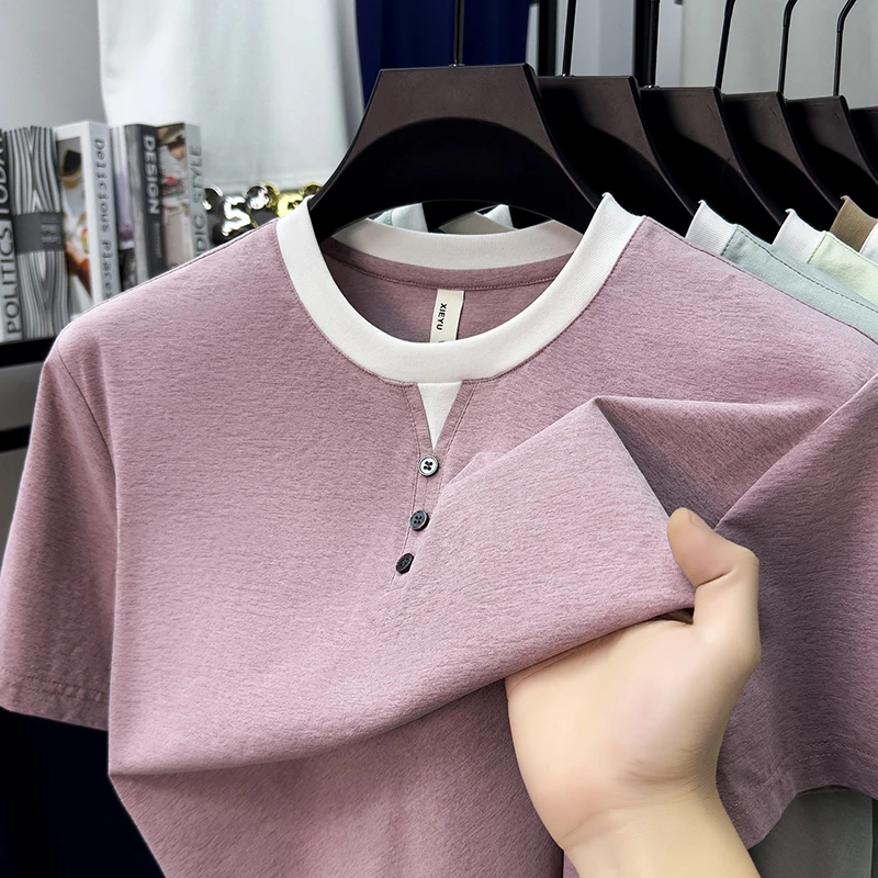Mens Short Sleeve Henley Neck  - مراجعة Embellish Knit وسعره
