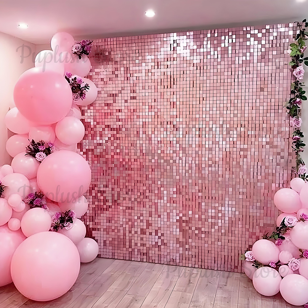 Pink Shimmer Wall Backdrop Pan - مراجعة Sequin Fabric Panel وسعره
