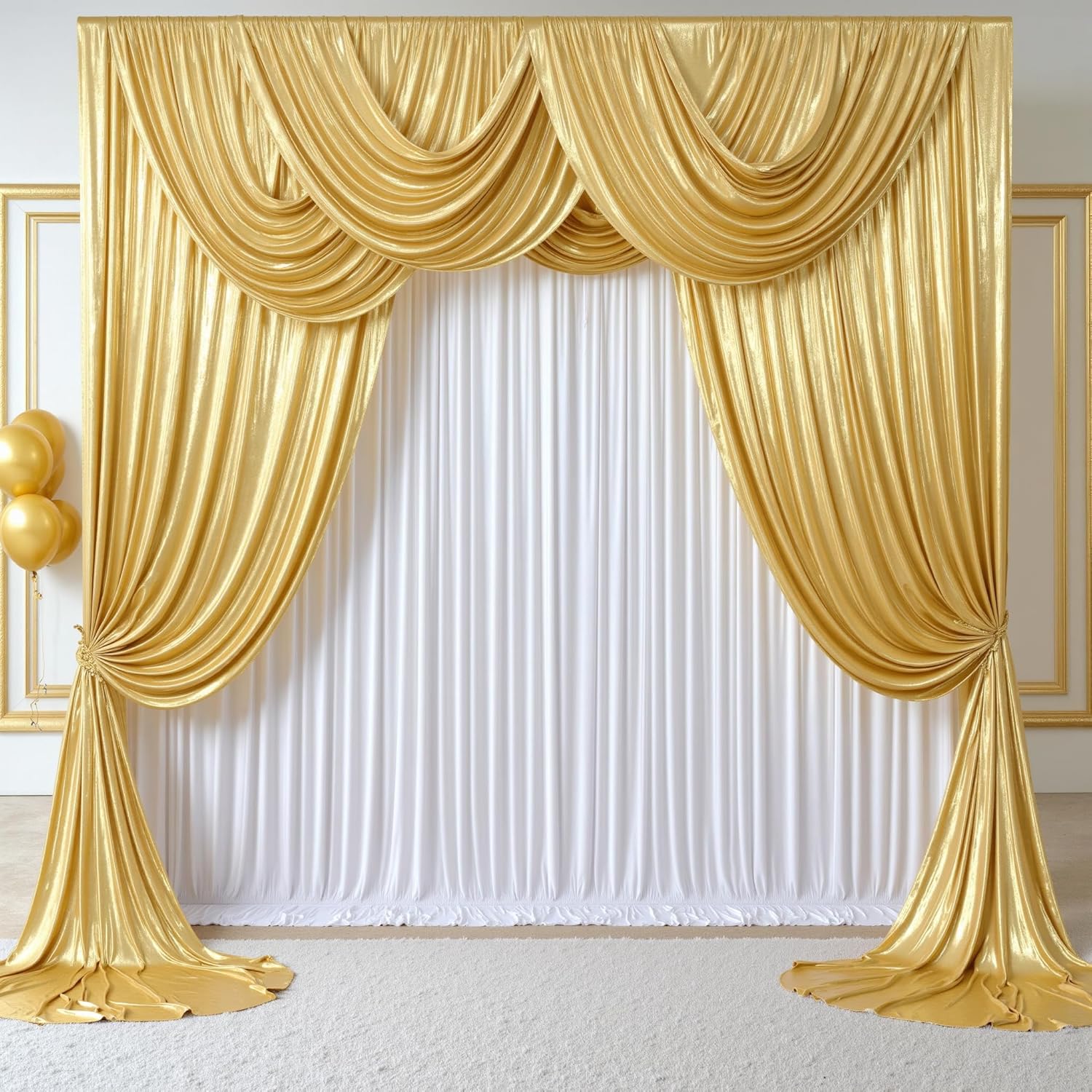 2.3x7FT Wrinkle Free Glitter 1 - مراجعة Sequin Fabric Panel وسعره