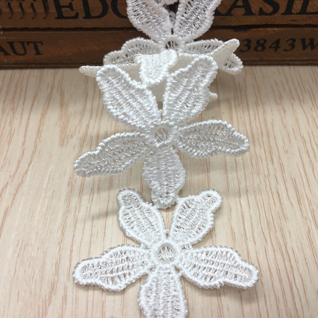 Embroidered Five-leaf Flower O - مراجعة Lace Ribbon Trim وسعره