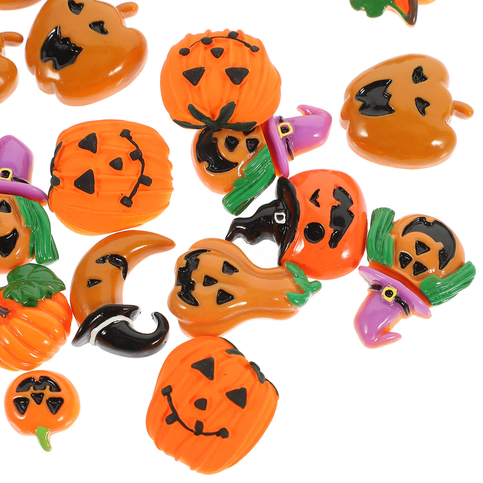 24Pcs Resin Halloween Pumpkin  - مراجعة Craft Embellishment وسعره