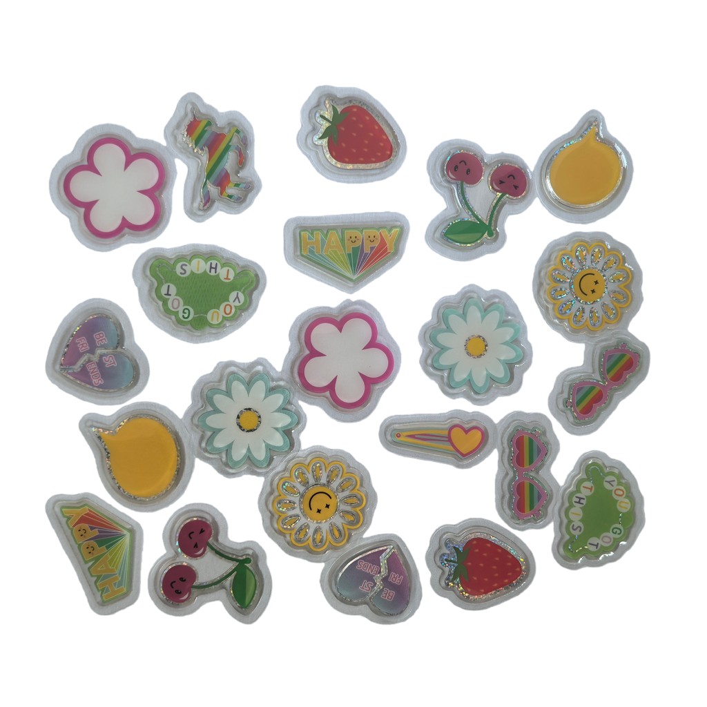 45 Pcs Adorable Epoxy Stickers - مراجعة Craft Embellishment World وسعره