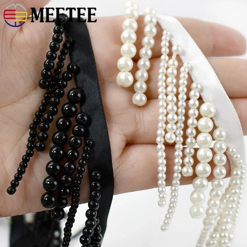 1/2Yards Pearl Beaded Tassel F - مراجعة Fringe Ribbon Sewing وسعره