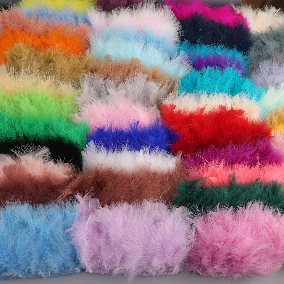 10-15cm Turkey Feathers Trim F - مراجعة Feather Trim Marabou وسعره