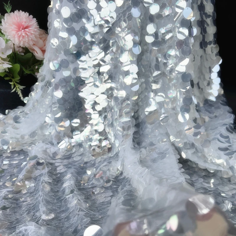 Encrypted Crystal Sequin Fabri - مراجعة Crystal Mesh Fabric وسعره