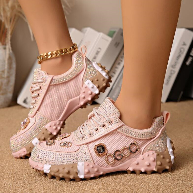 2026 Women Luxury Sneakers Rhi - مراجعة Crystal Mesh Fabric وسعره