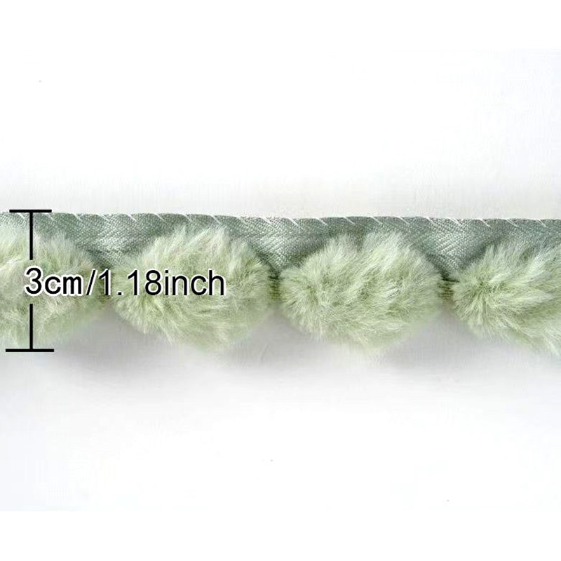 3cm Faux Rabbit Fur Pom Pom Ba - مراجعة Fringe Ribbon Sewing وسعره
