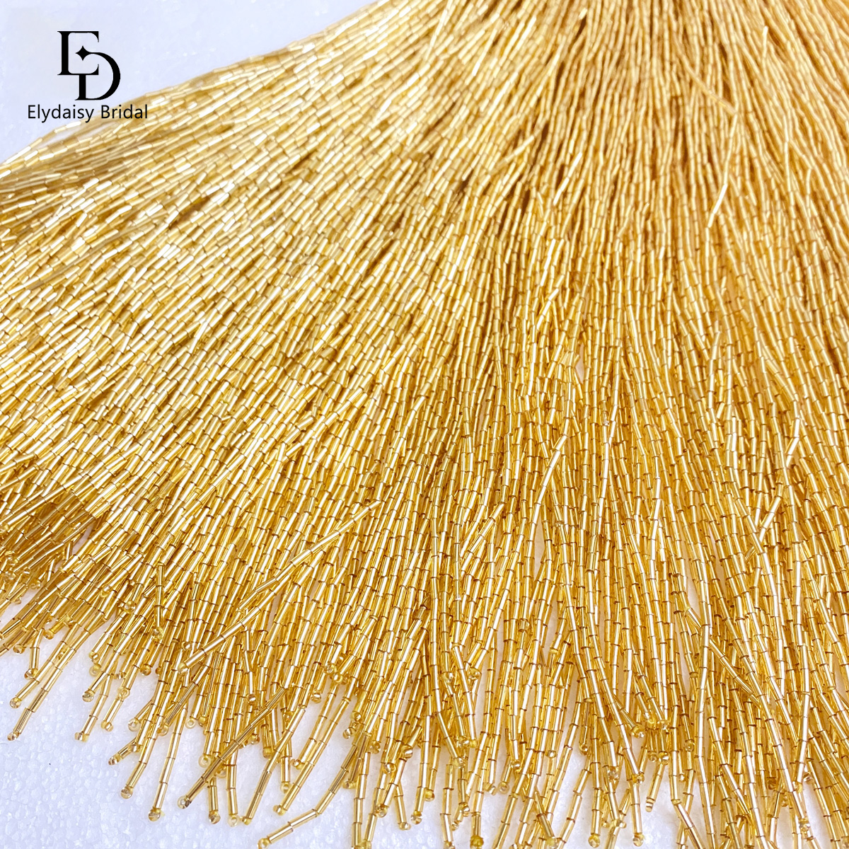 ELYDAISY 1Meter Length Champag - مراجعة Fringe Ribbon Sewing وسعره