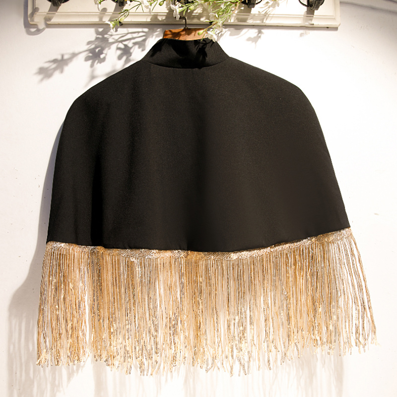 Women's Spring Summer Black Co - مراجعة Tassel Fringe Trim وسعره