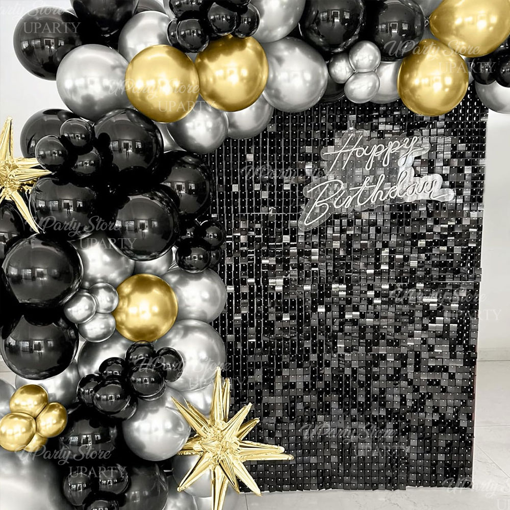Black Shimmer Wall Backdrop 12 - مراجعة Sequin Fabric Panel وسعره