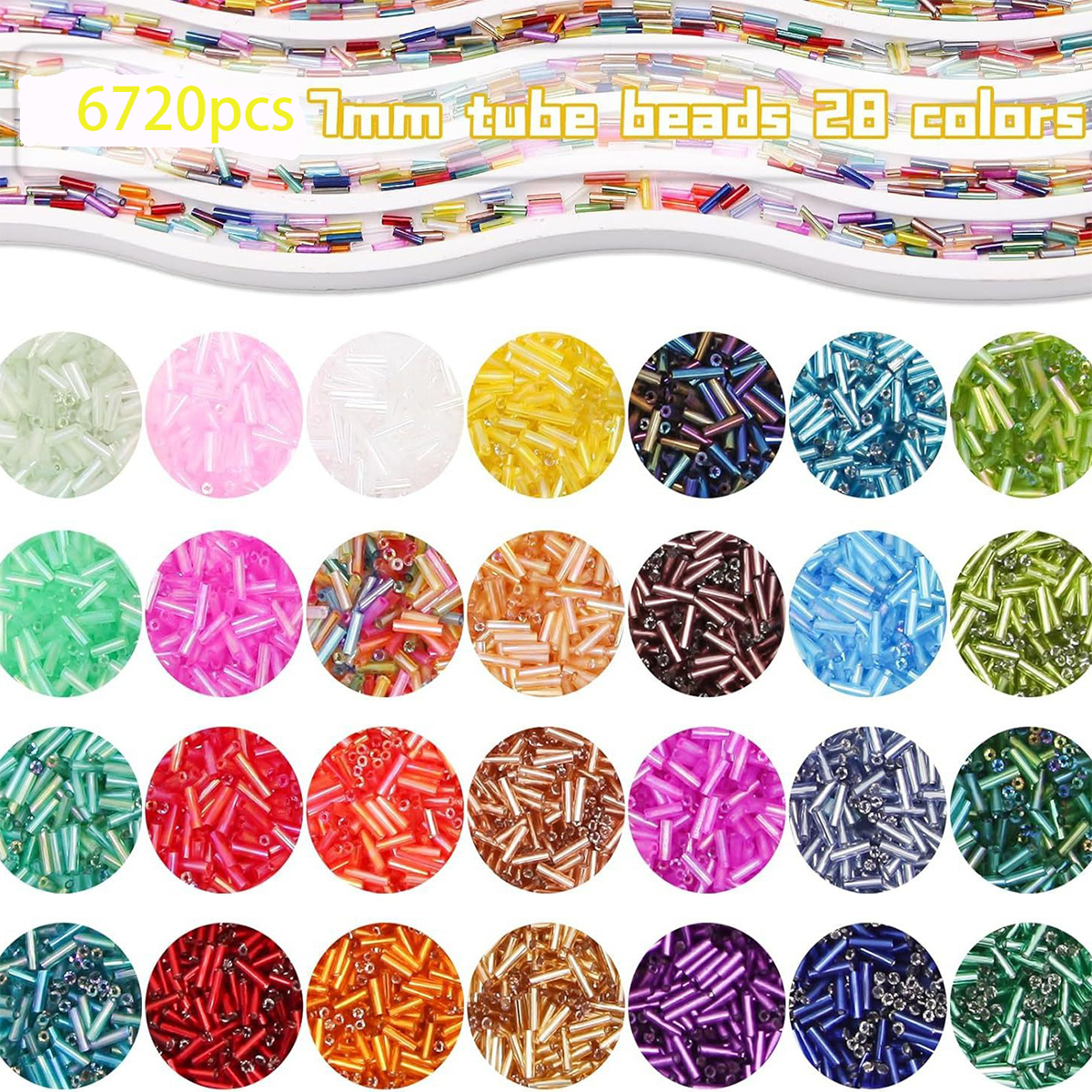 About 6720Pcs/Box 7mm 28 Color - مراجعة Embroidery Craft وسعره