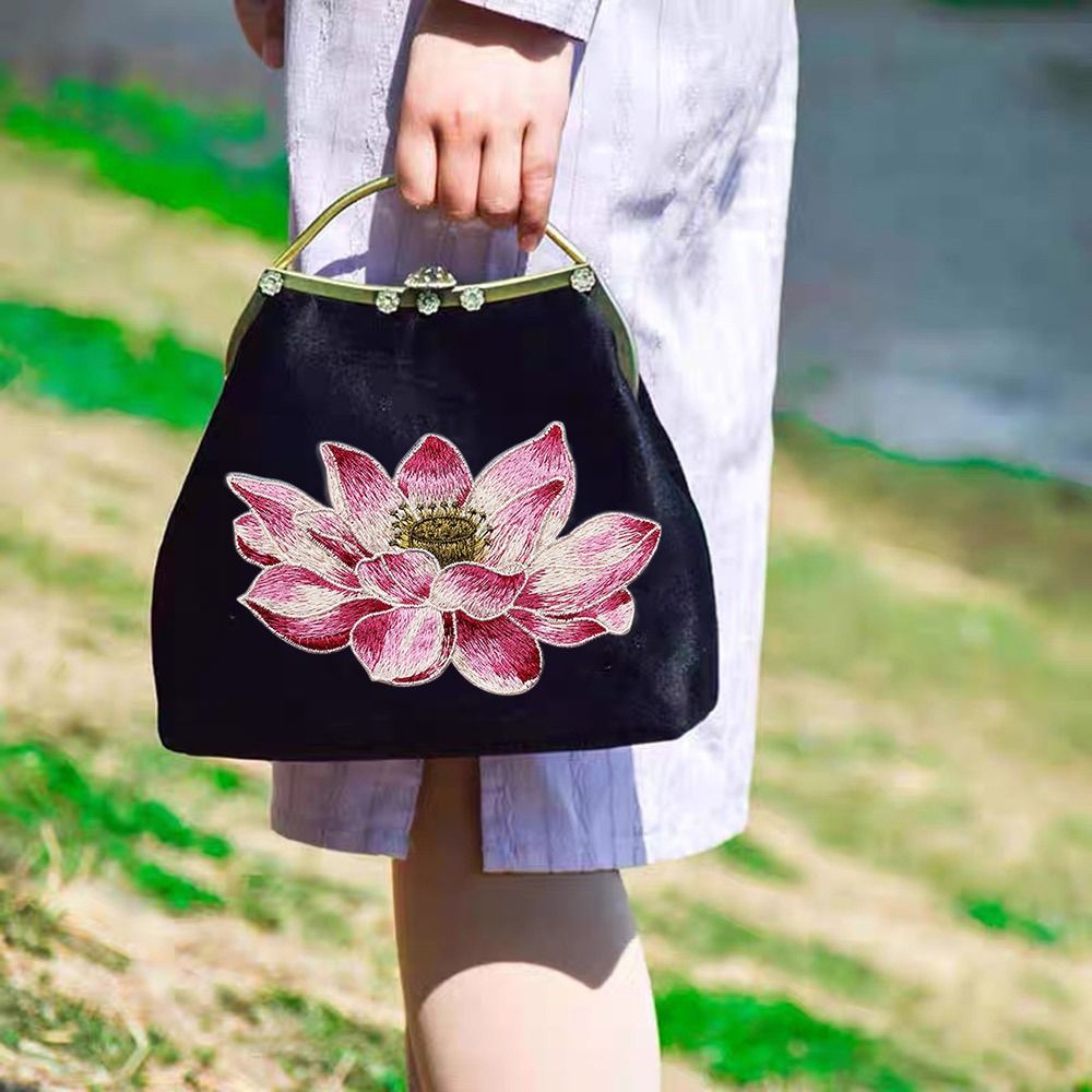 Soft Lotus Flower Patch Embroi - مراجعة Applique Patch Flower وسعره