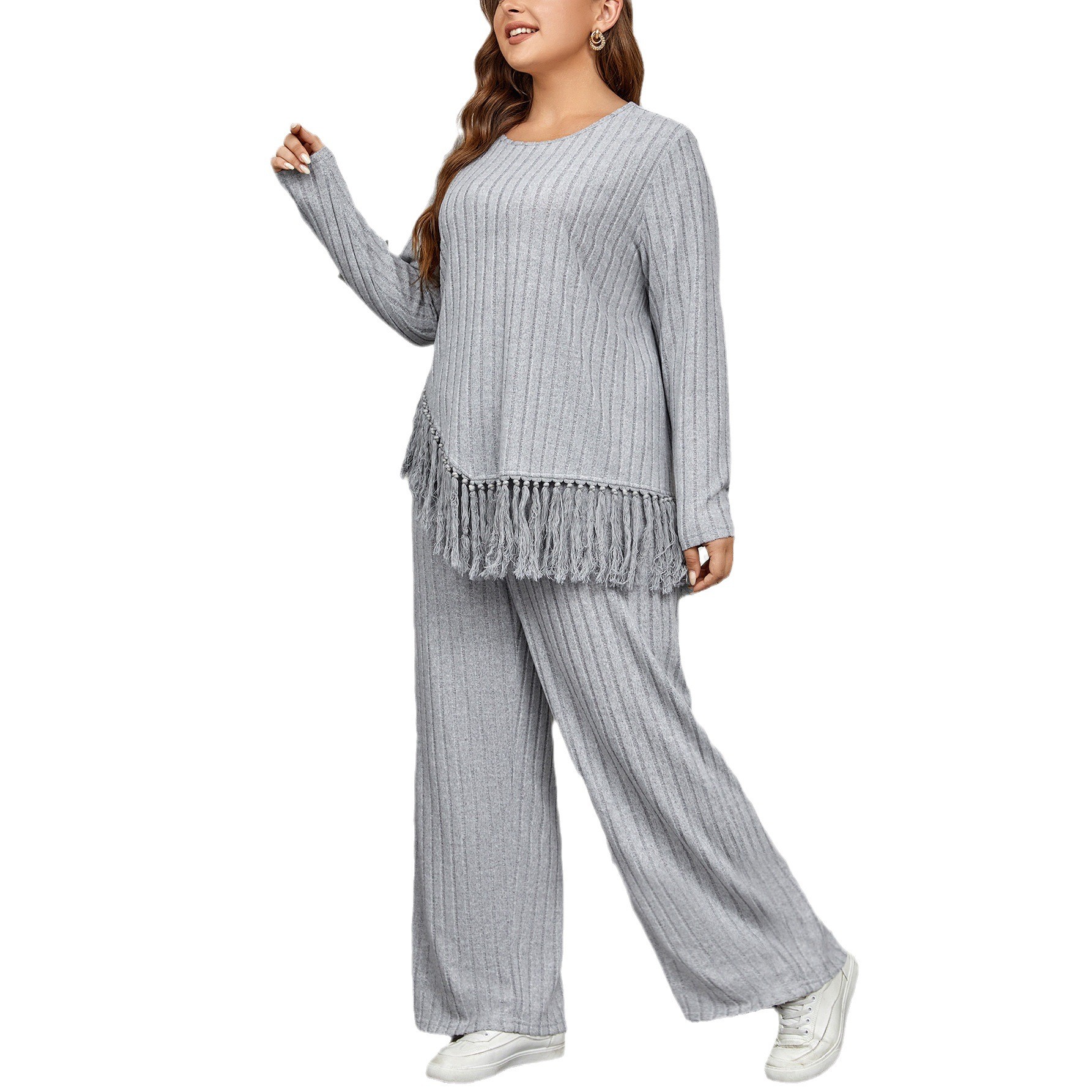 Women's 2-piece Set Casual Pan - مراجعة Tassel Fringe Trim وسعره