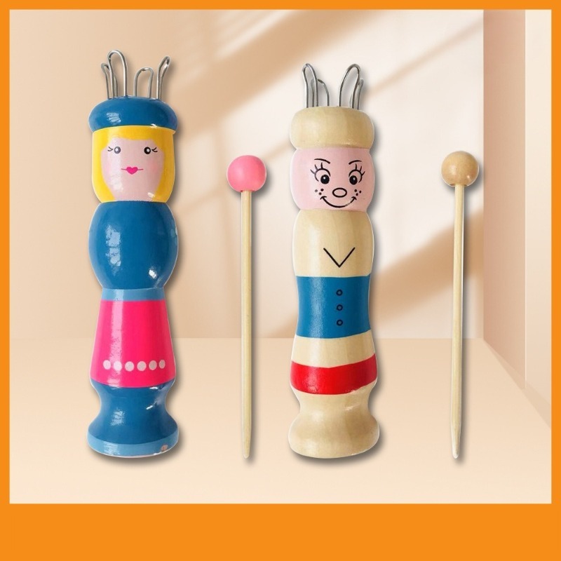 Wooden Doll French Knitter Kid - مراجعة Pom Pom Maker Tool وسعره