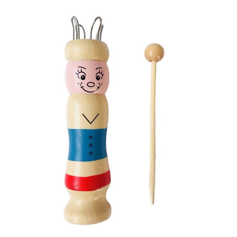 Wooden Doll French Knitter Kid - مراجعة Pom Pom Maker Tool وسعره