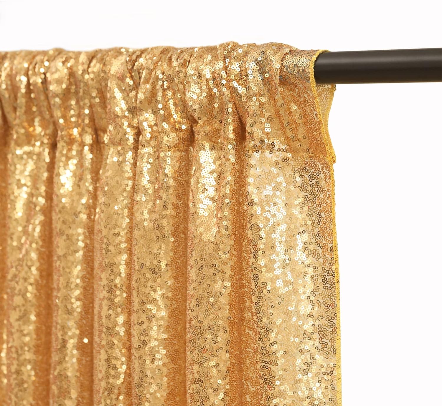 2×8FT-4PCS Gold Sequin Backdro - مراجعة Sequin Fabric Panel وسعره