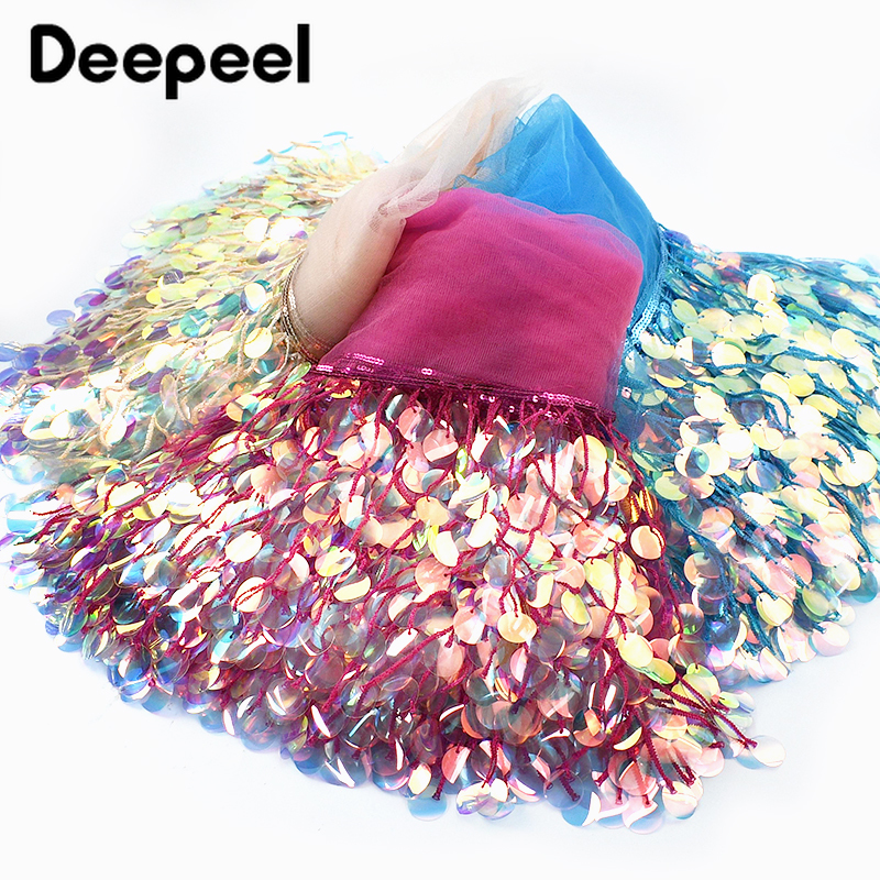 3Yards 17cm Beaded Sequins Tas - مراجعة Beaded Trim Fringe وسعره