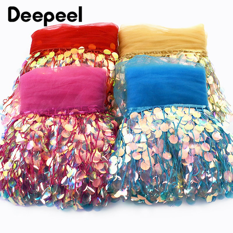 3Yards 17cm Beaded Sequins Tas - مراجعة Beaded Trim Fringe وسعره