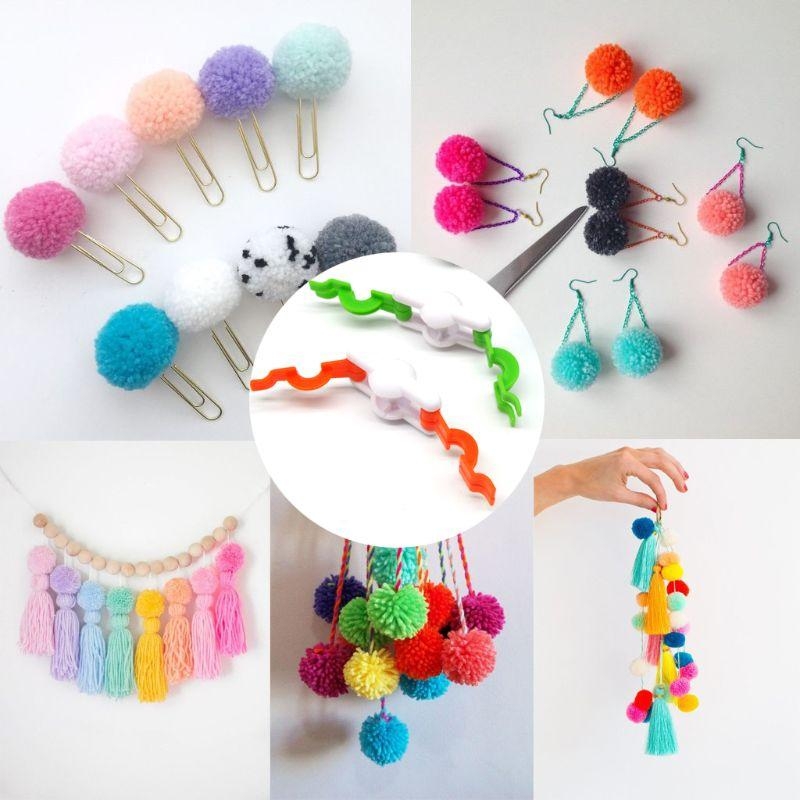 D8KF 2pcs Pom-Pom Maker for Fl - مراجعة Pom Pom Maker Tool وسعره