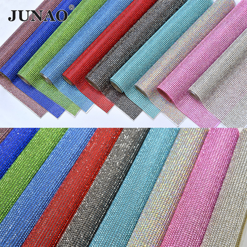 JUNAO 24x40cm Light Peach Self - مراجعة Hotfix Rhinestone Sheet وسعره