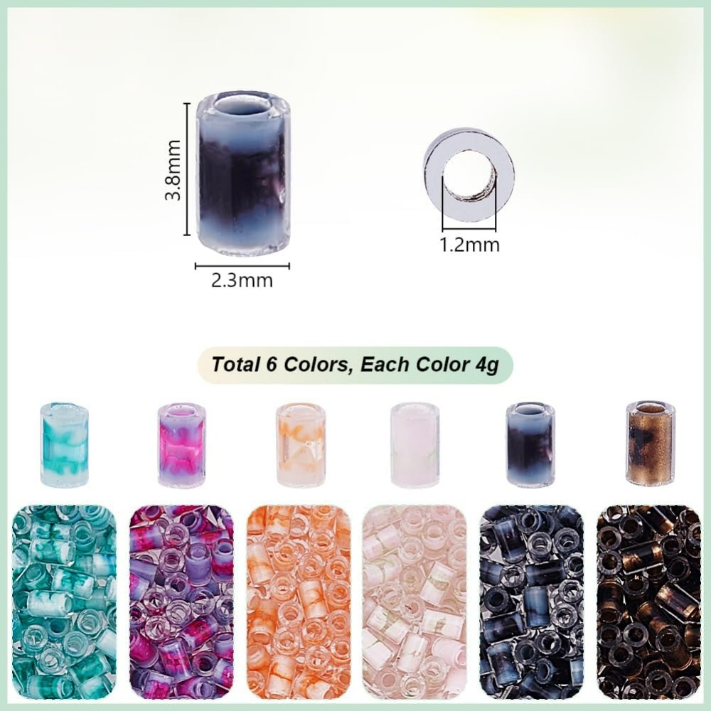 720pcs 6 Colors Tube Beads 24g - مراجعة Embroidery Craft وسعره