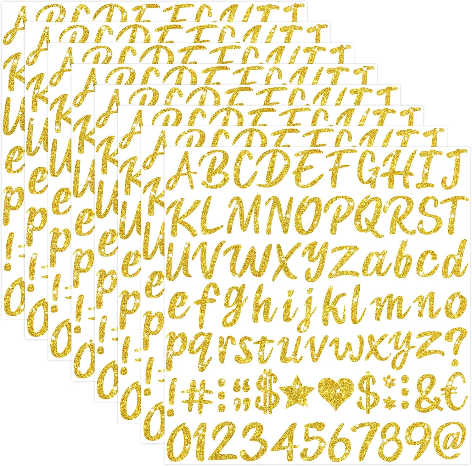 664 Pcs/8Sheets Gold Glitter A - مراجعة Glitter Vinyl Roll وسعره