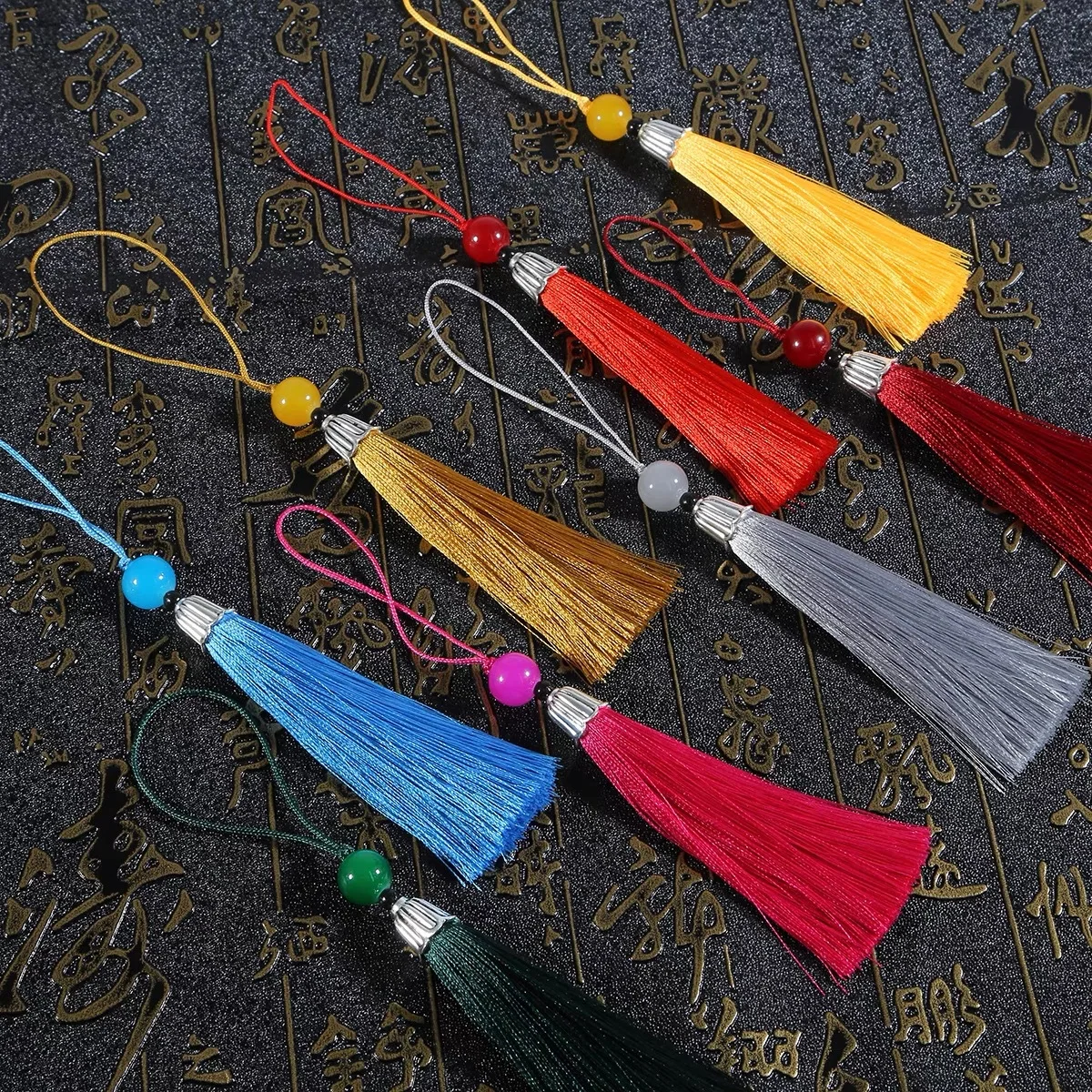 10Pcs Tassels Silky Handmade S - مراجعة Beaded Trim Fringe وسعره