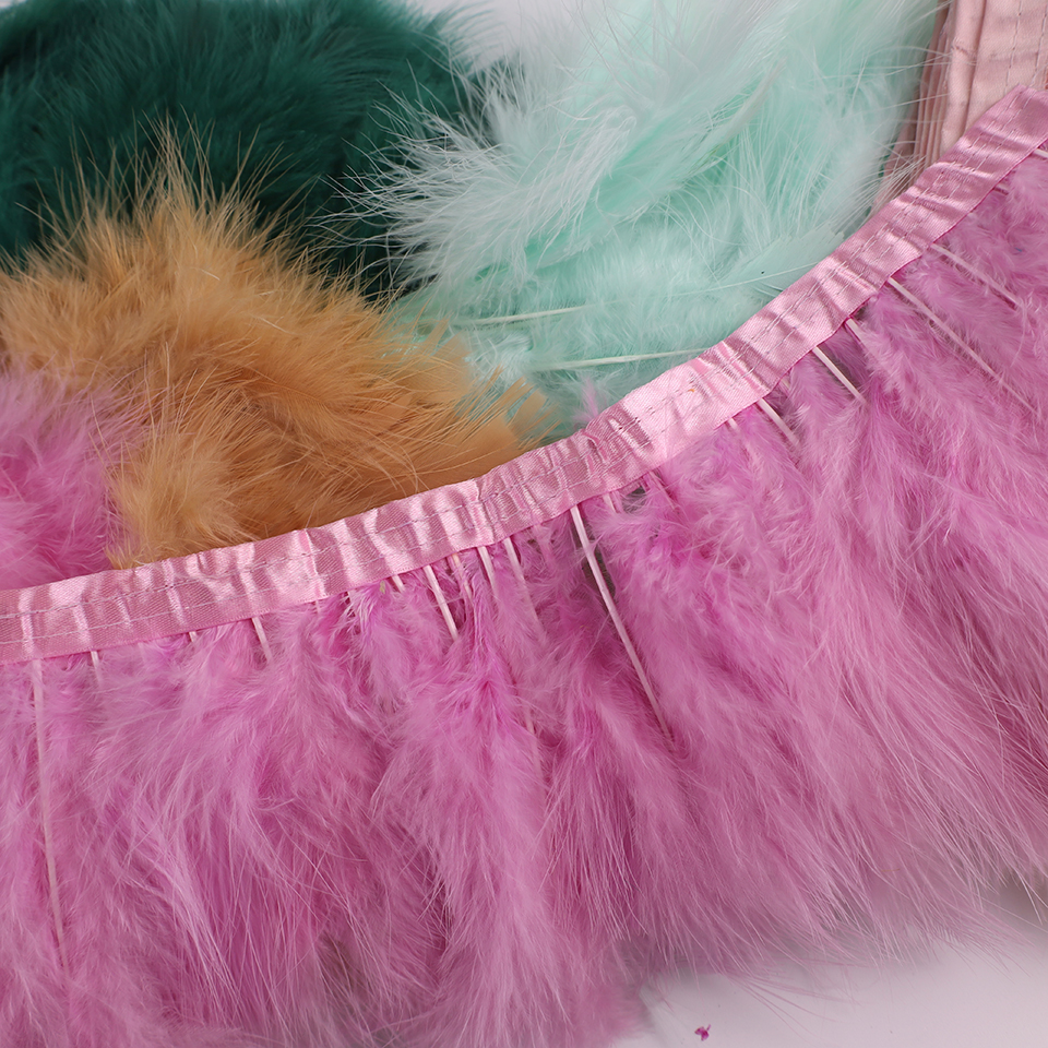 10 Meters Natural Turkey Marab - مراجعة Feather Trim Marabou وسعره