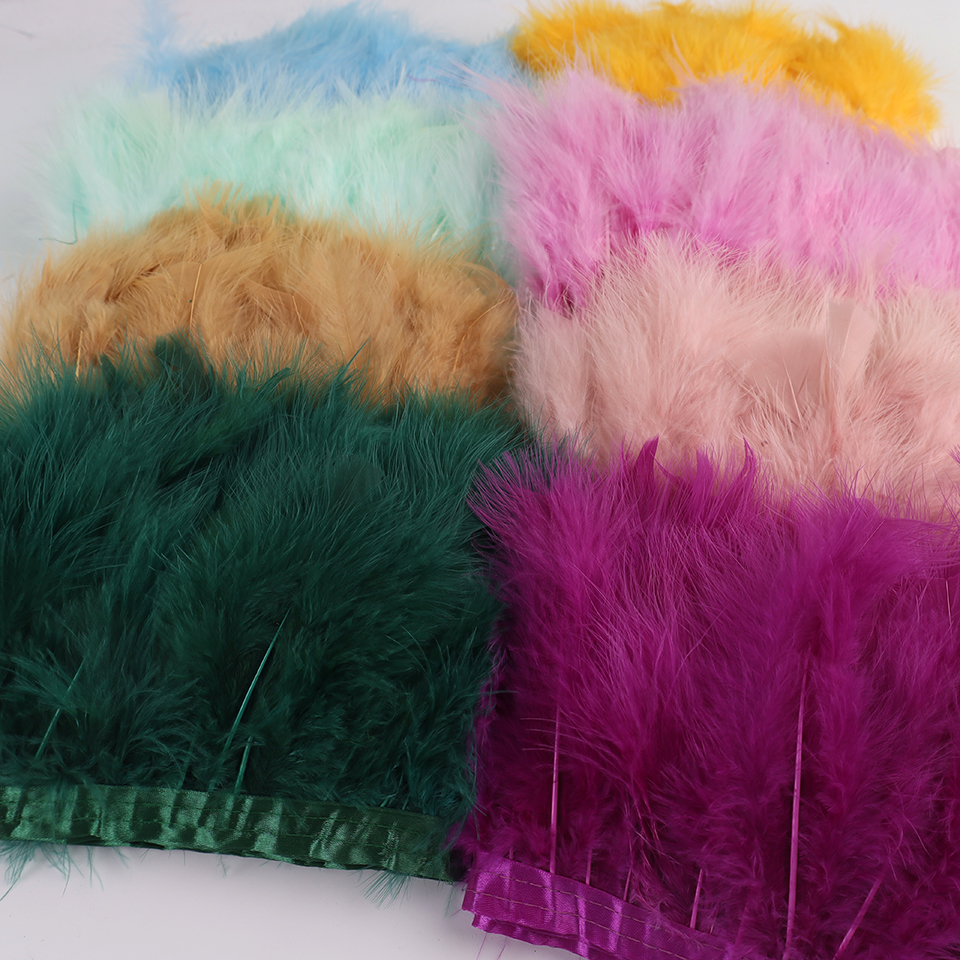 10 Meters Natural Turkey Marab - مراجعة Feather Trim Marabou وسعره