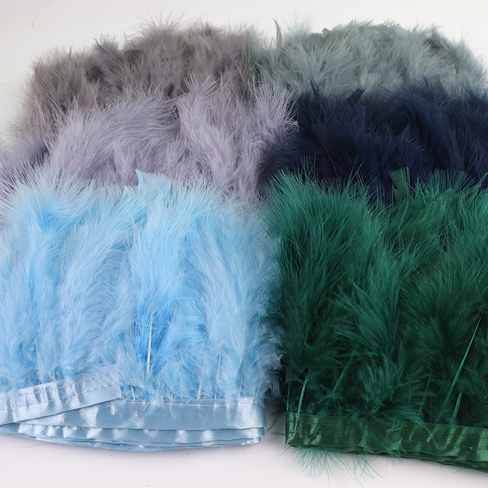 10 Meters Natural Turkey Marab - مراجعة Feather Trim Marabou وسعره