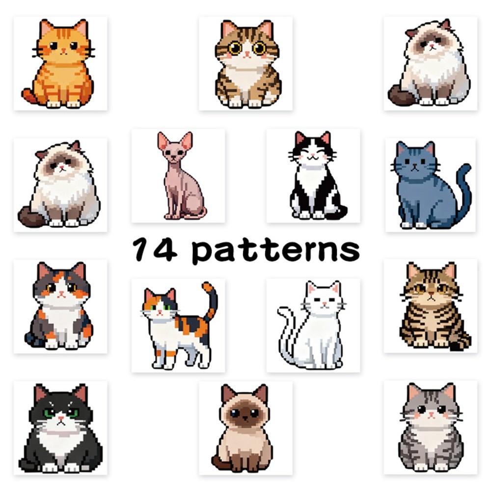 500 Pcs/Roll Cute Pixel Cat St - مراجعة Craft Embellishment World وسعره
