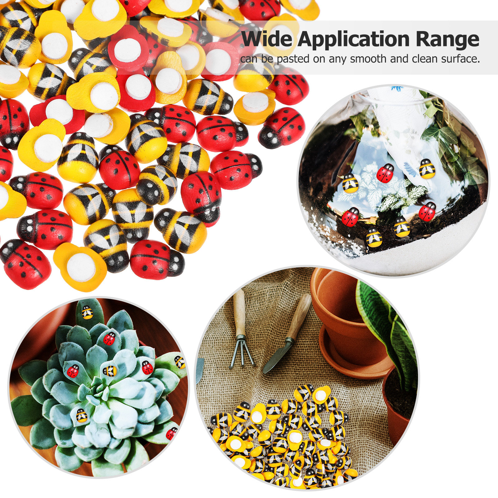 400Pcs Wooden Bee Ladybug Stic - مراجعة Craft Embellishment وسعره