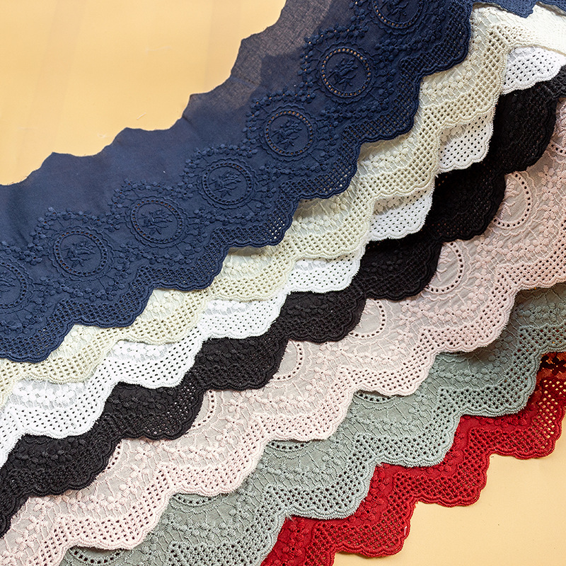 2Yards Colorful  Cotton Embroi - مراجعة Lace Ribbon Trim وسعره
