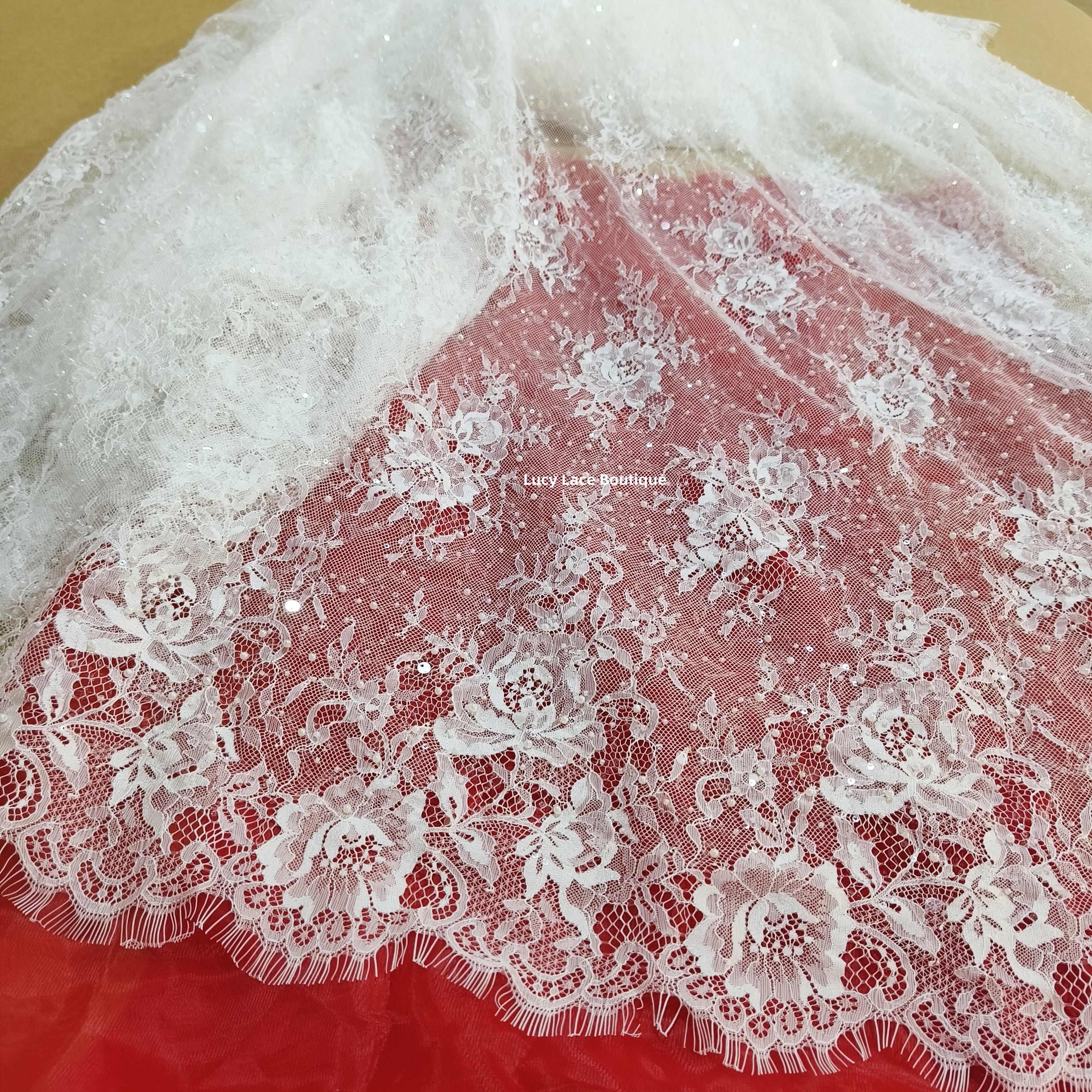 1 Panel 1.5M Wide 3M Long Off  - مراجعة Sequin Fabric Panel وسعره
