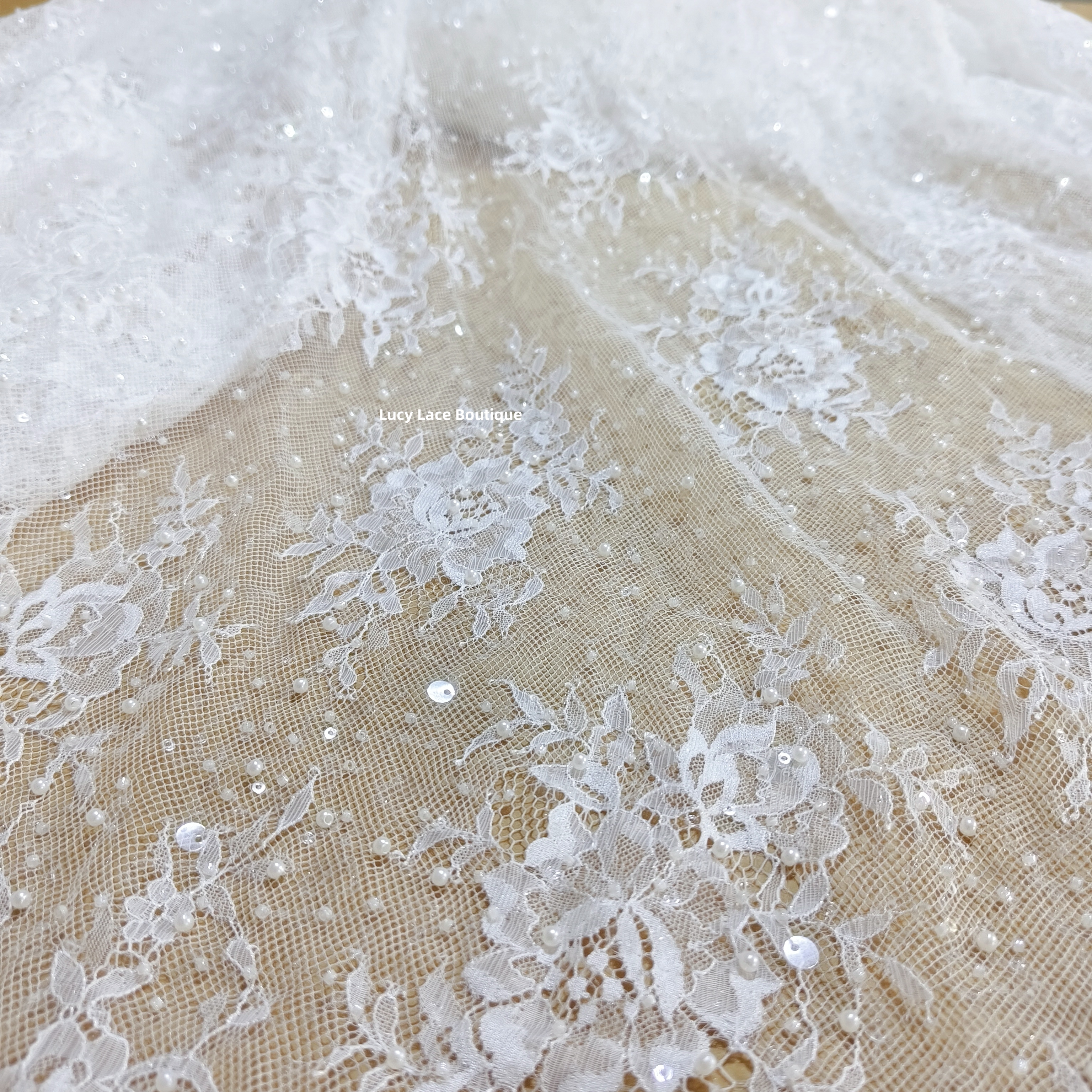1 Panel 1.5M Wide 3M Long Off  - مراجعة Sequin Fabric Panel وسعره