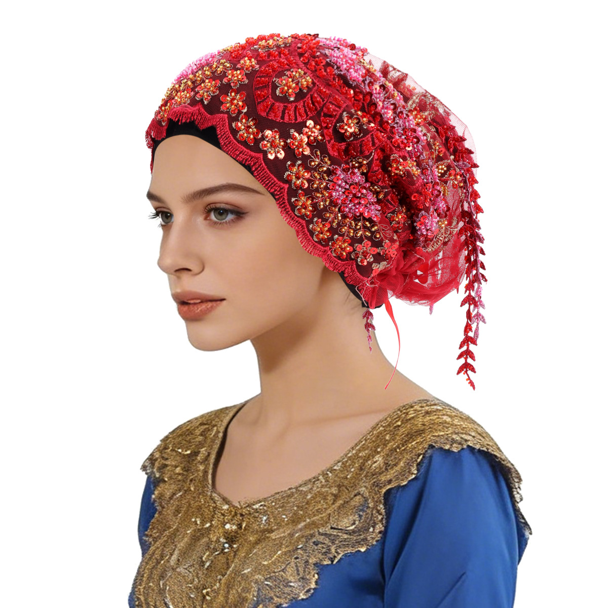 New Ethnic Tassel Headscarf Be - مراجعة Tassel Fringe Trim وسعره
