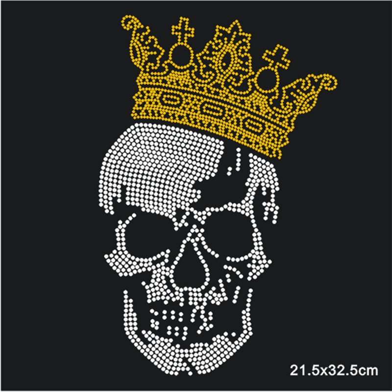 Skull Patch,Iron On Transfers  - مراجعة Hotfix Rhinestone Sheet وسعره