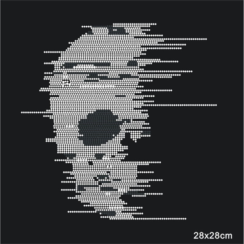 Skull Patch,Iron On Transfers  - مراجعة Hotfix Rhinestone Sheet وسعره