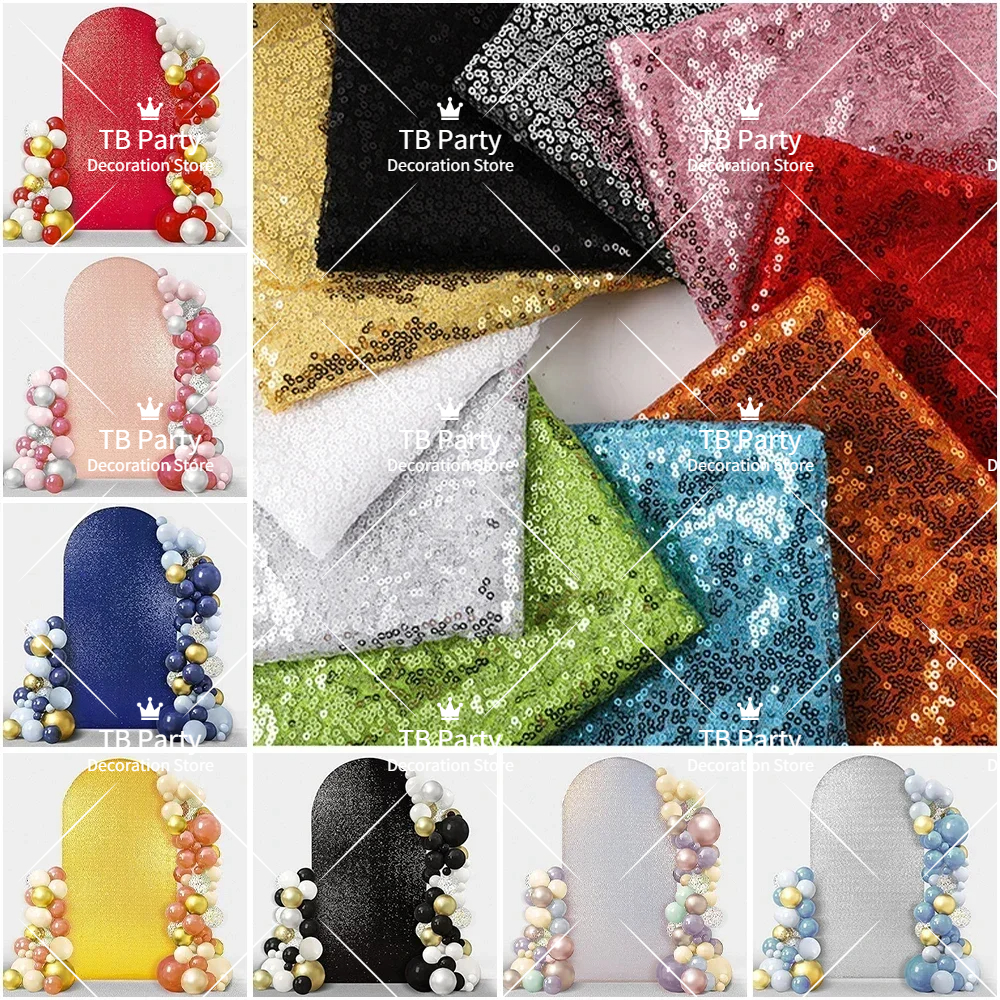 4 Colors 7 Sizes Sequin Arch F - مراجعة Sequin Fabric Panel وسعره