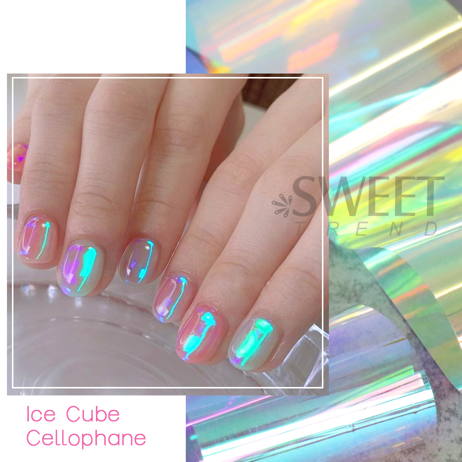 8pcs Holographic Aurora Film N - مراجعة Glitter Vinyl Roll وسعره