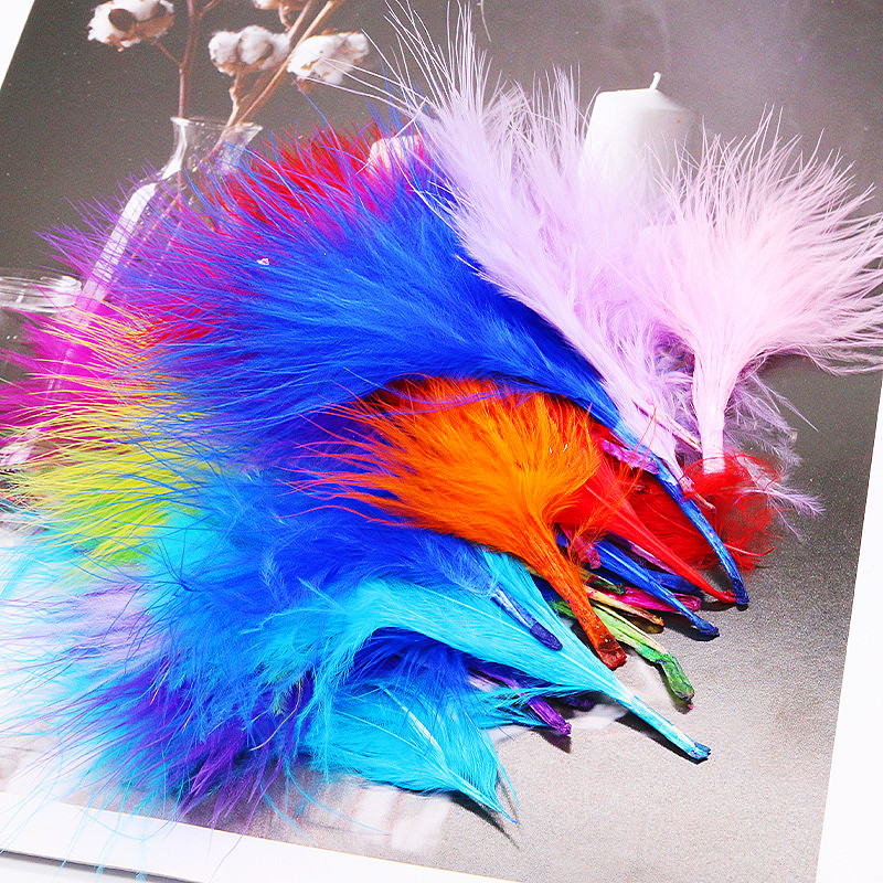 8-12cm Colored Plumas Natural  - مراجعة Feather Trim Marabou وسعره