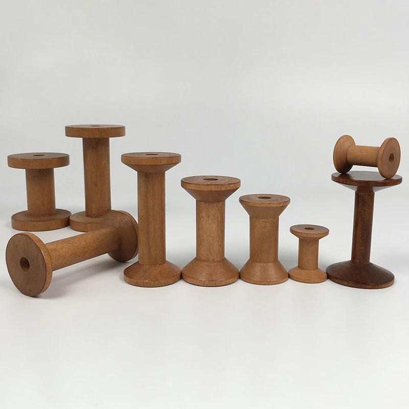 Vintage Wooden Spools DIY Reel - مراجعة Organza Ribbon Spool وسعره