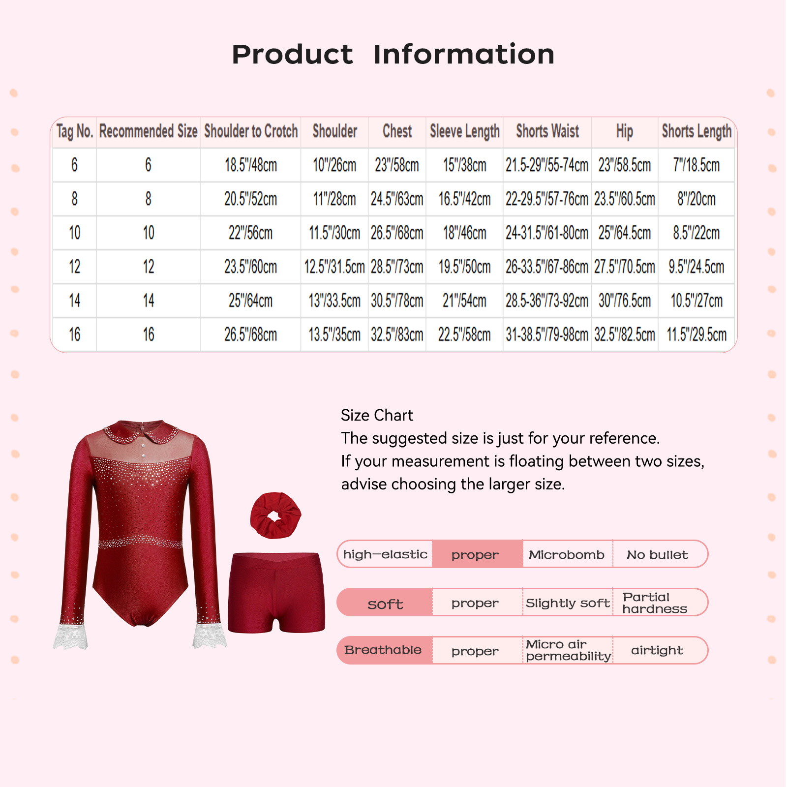 Girls Skating Ballet Dance Leo - مراجعة Rhinestone Banding Trim وسعره