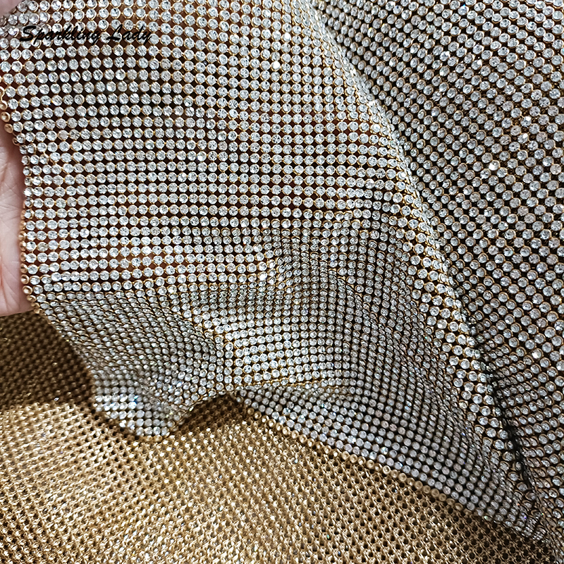 2MM Silver Crystal Mesh Fabric - مراجعة Crystal Mesh Fabric وسعره