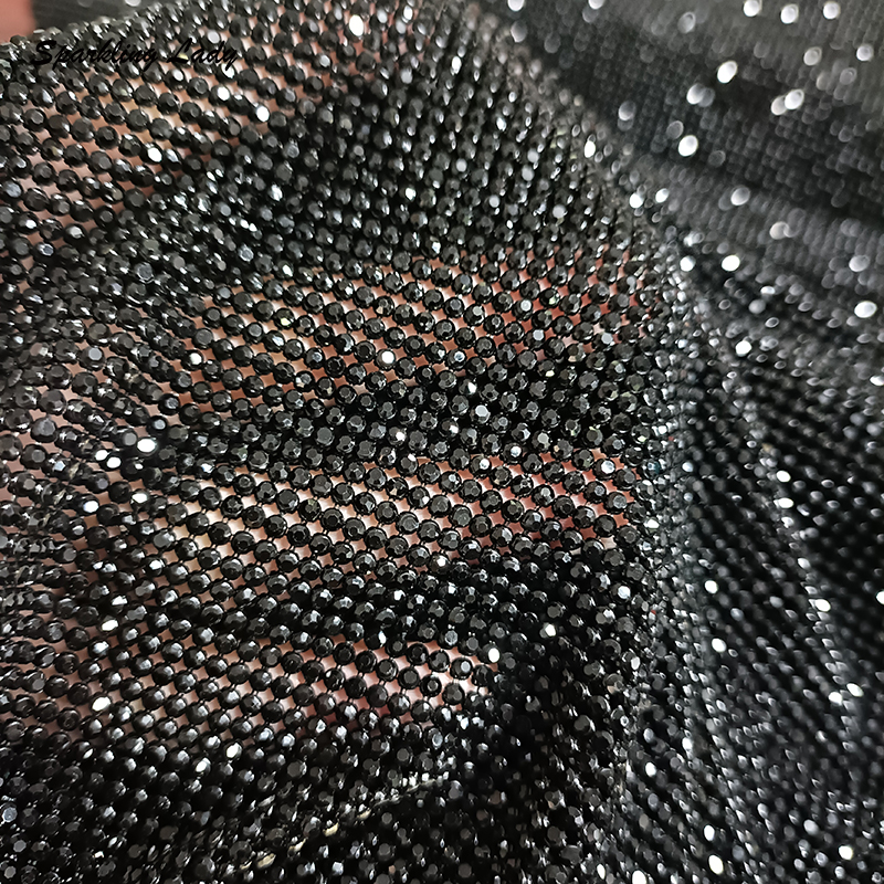 2MM Silver Crystal Mesh Fabric - مراجعة Crystal Mesh Fabric وسعره